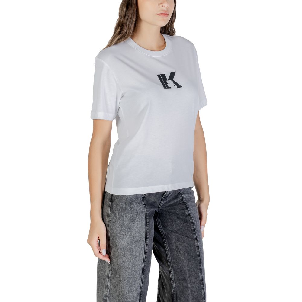 Karl Lagerfeld White Cotton T-Shirt - Image 3