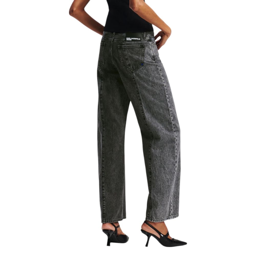 Karl Lagerfeld Black Cotton Relaxed Fit Jeans - Image 2