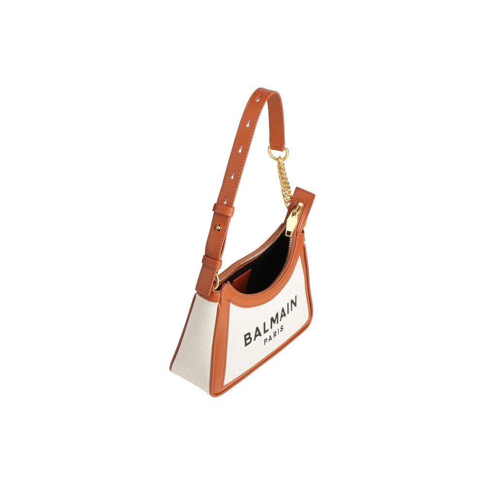 Balmain Brown Cotton Shoulder Bag - Image 2