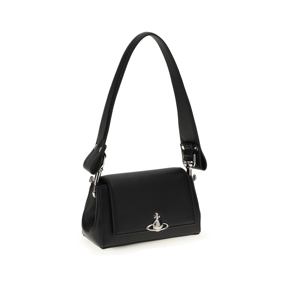 Vivienne Westwood Black Polyurethane Shoulder Bag - Image 2