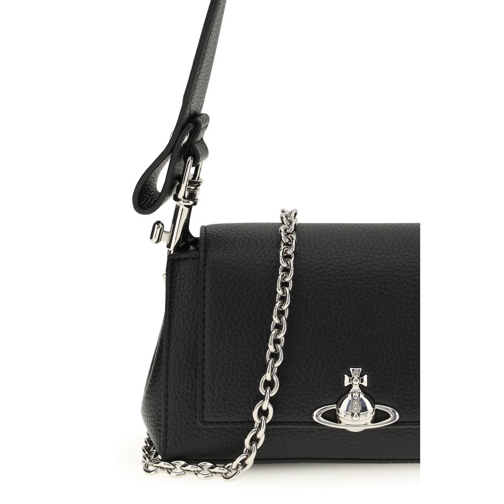 Vivienne Westwood Black Polyurethane Shoulder Bag - Image 4