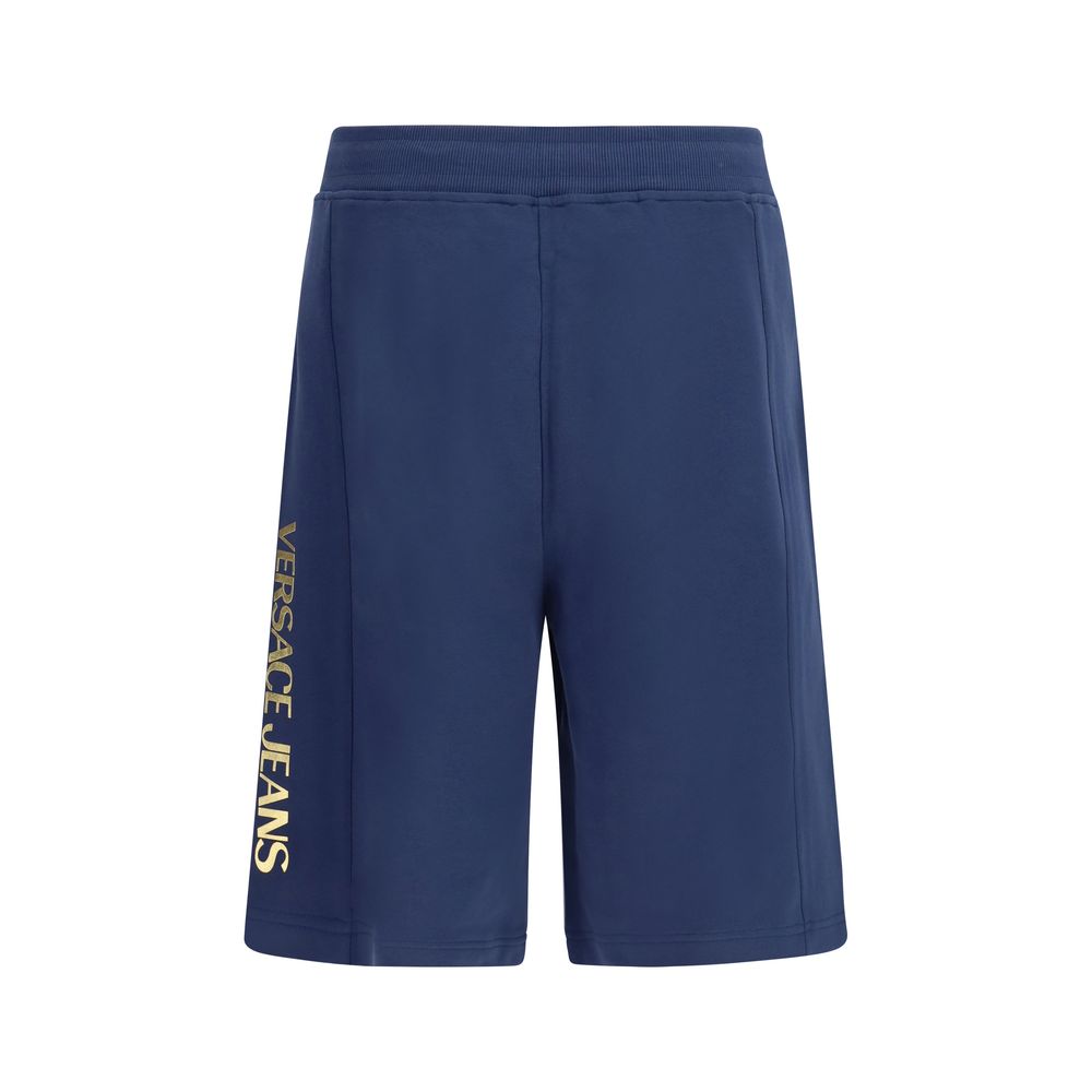 Versace Jeans Blue Cotton Bermuda Shorts - Image 2