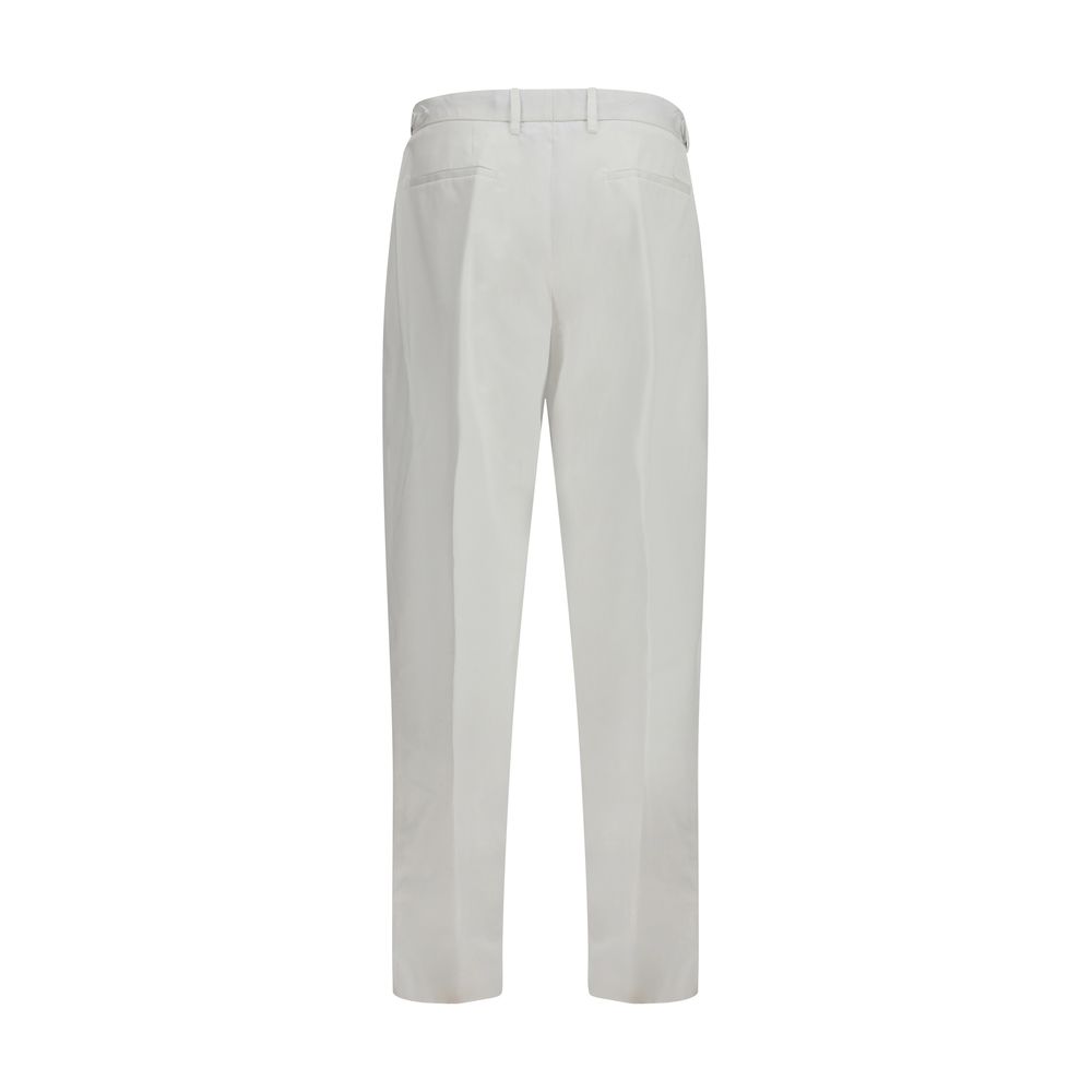 Dolce & Gabbana White Cotton Casual Pants - Image 2