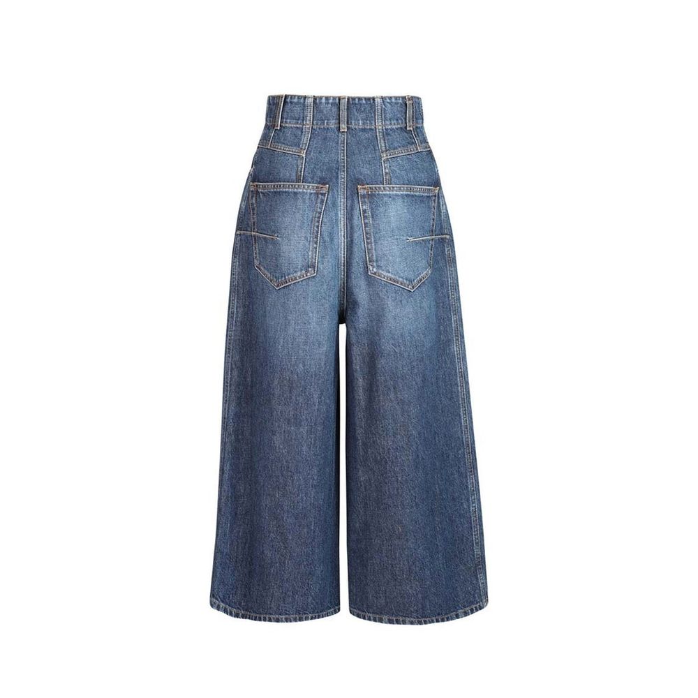 Dior Blue Cotton High-Waisted Jean - Image 2
