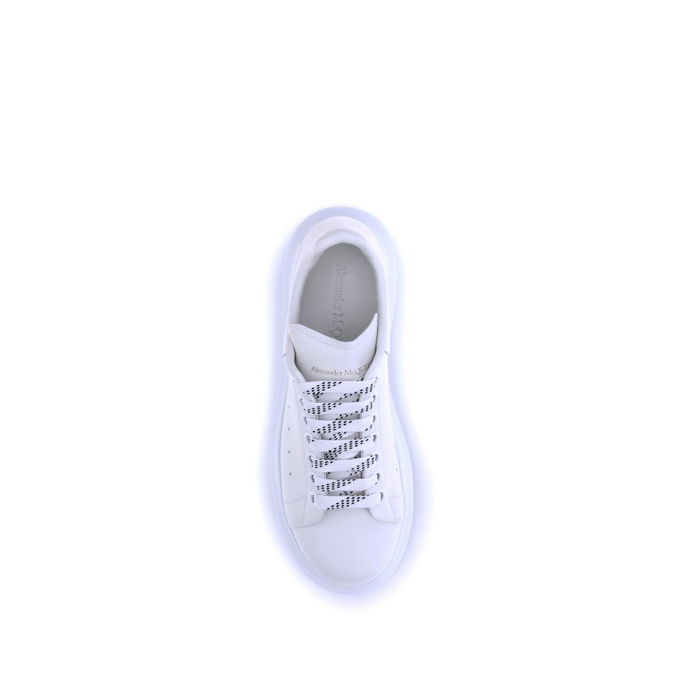 Alexander McQueen White Calf Leather Bos Taurus Platform Sneakers - Image 4