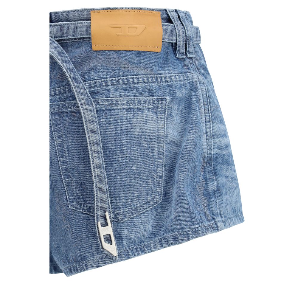 Diesel Blue Cotton Bermuda Shorts - Image 3