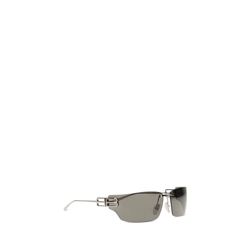 Balenciaga Silver Metal Sunglasses - Image 2