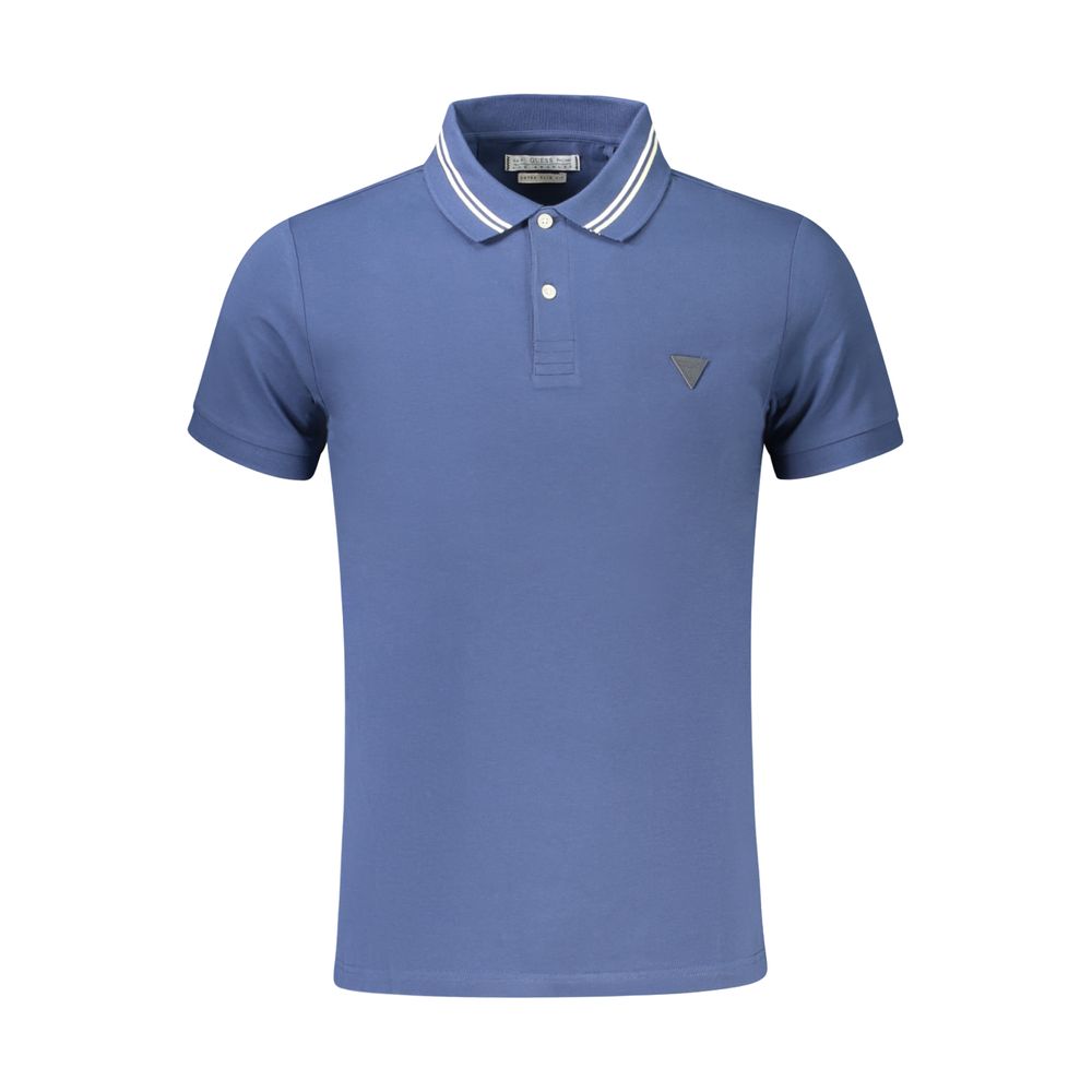 Guess Jeans Blu Cotton Men Polo