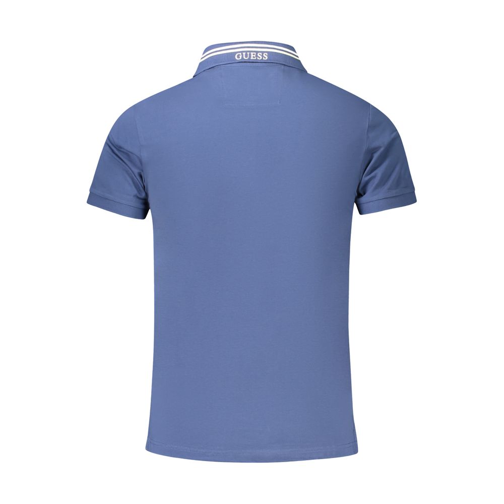 Guess Jeans Blu Cotton Men Polo - Image 2
