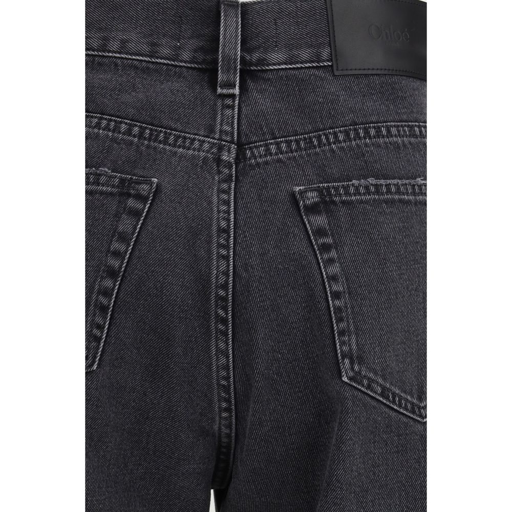 ChloƩ Black Cotton High-Waisted Jean - Image 3
