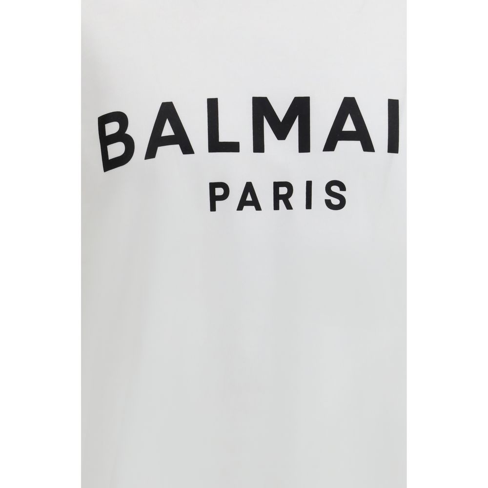 Balmain White Cotton T-Shirt - Image 3
