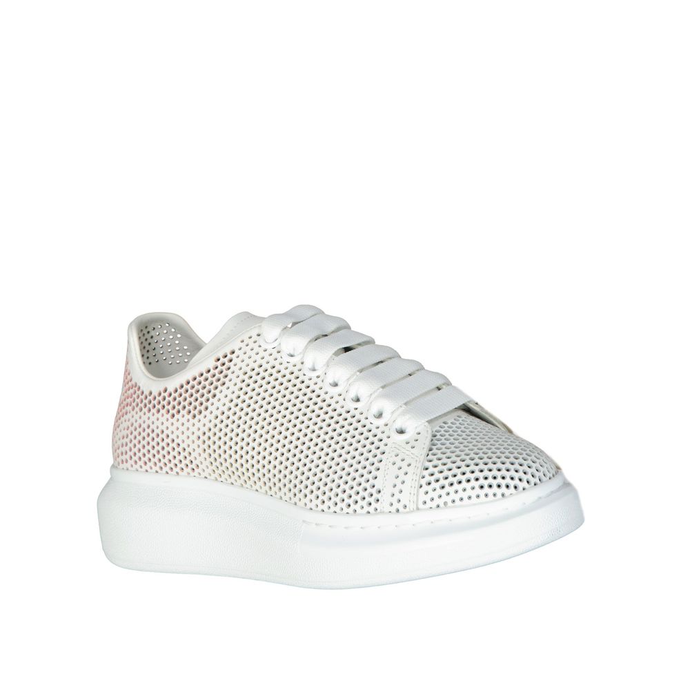 Alexander McQueen White Calfskin Low Top Sneakers - Image 2