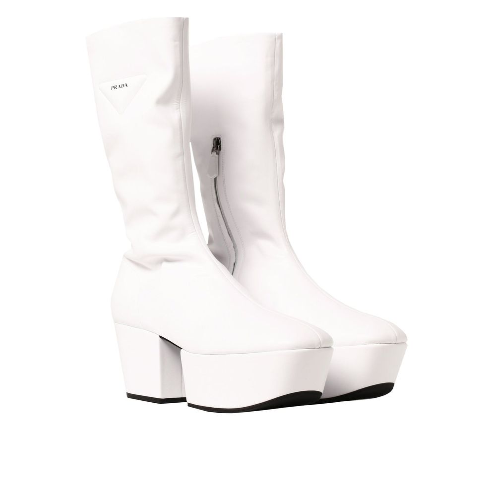 Prada White Polyethylene Boots - Image 2