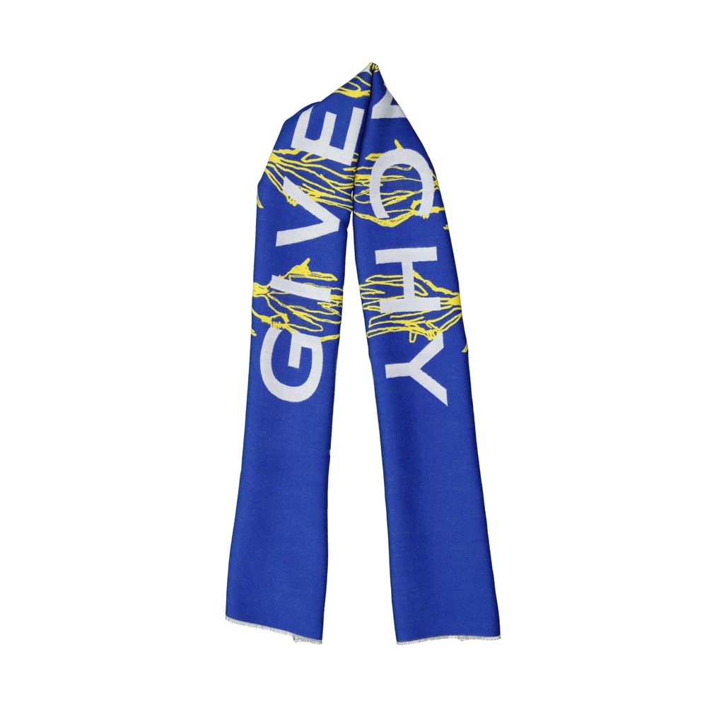 Givenchy Blue Silk Scarf - Image 2