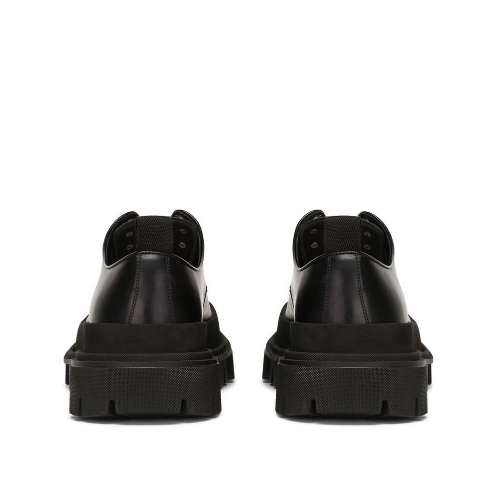 Dolce & Gabbana Black Calfskin Oxfords And Derbies - Image 3