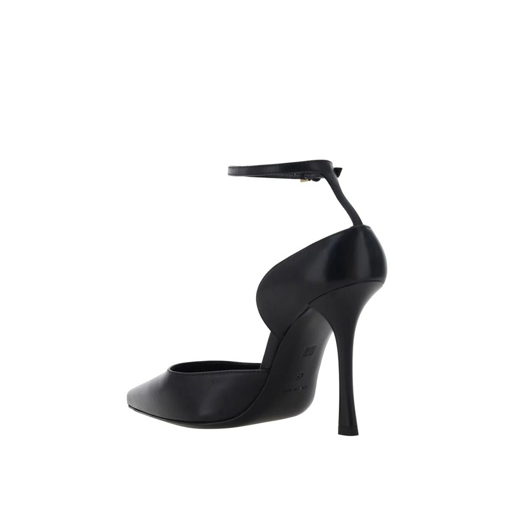 Givenchy Black Lamb Leather High Heel Pumps - Image 3