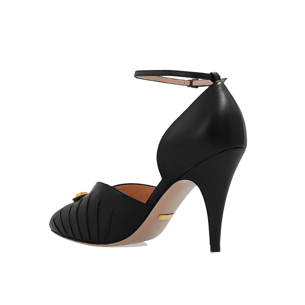 Gucci Black Leather High Heel Pumps - Image 3