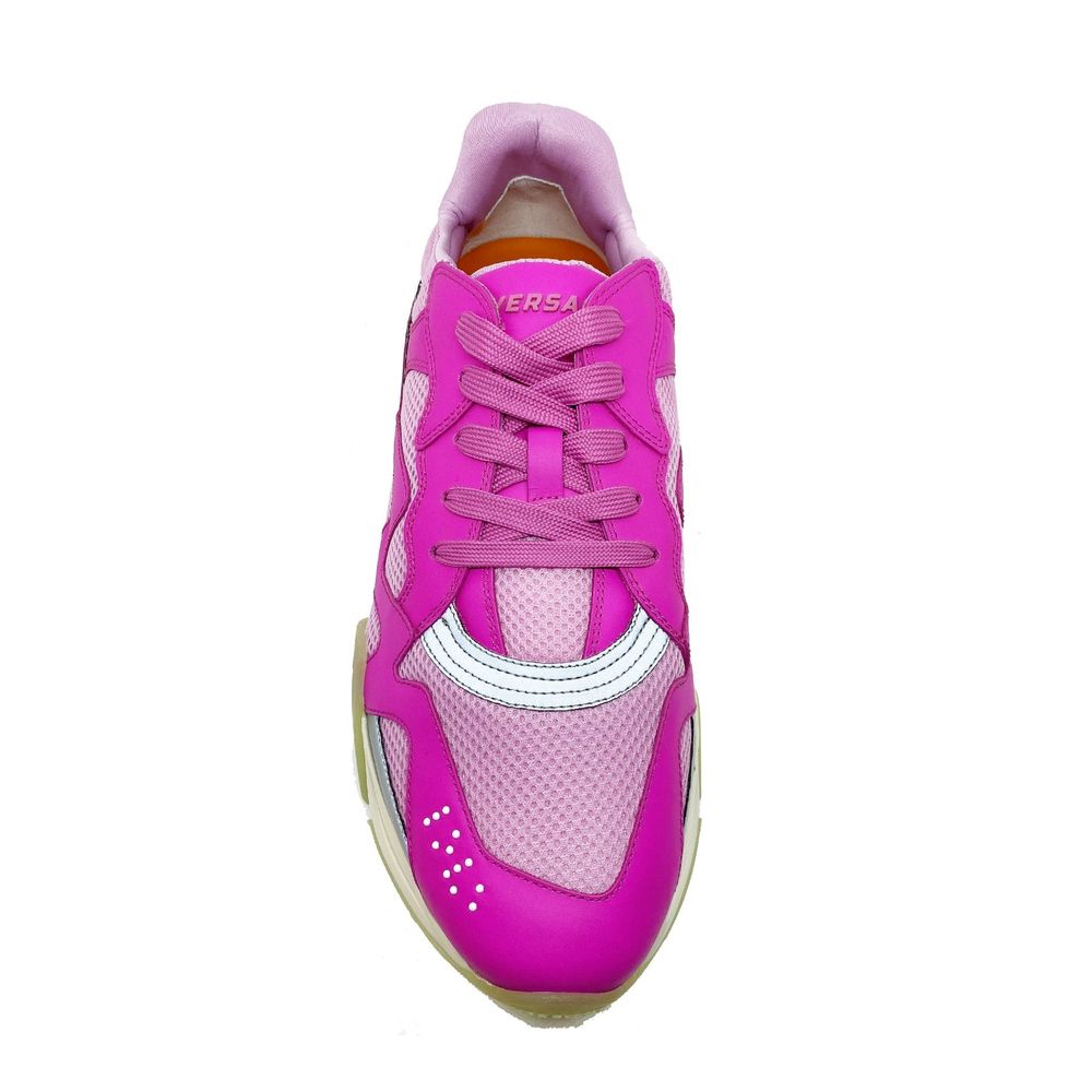 Versace Multicolor Leather Chunky Sneakers - Image 4
