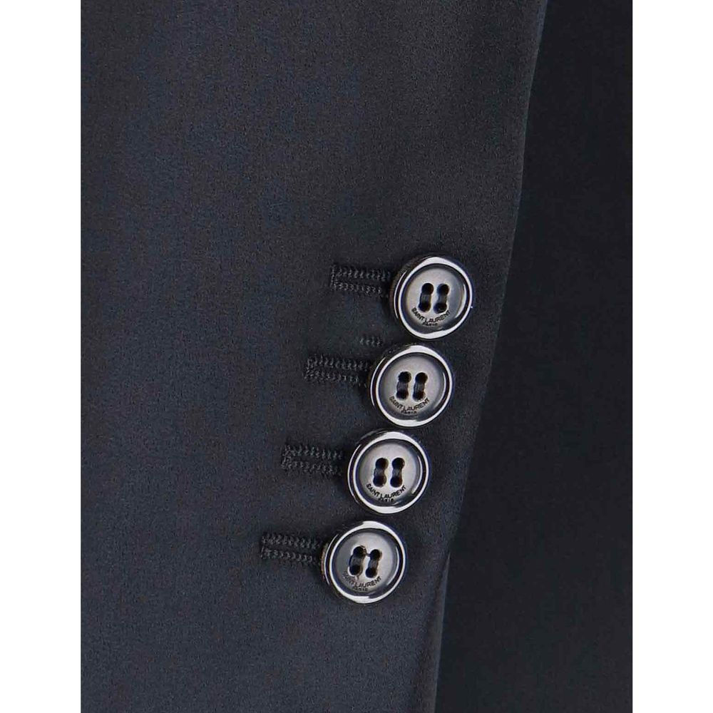 Saint Laurent Black Acetate Coat - Image 3