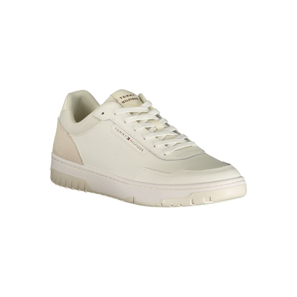 Tommy Hilfiger White Polyurethane Men's Sneaker - Image 2