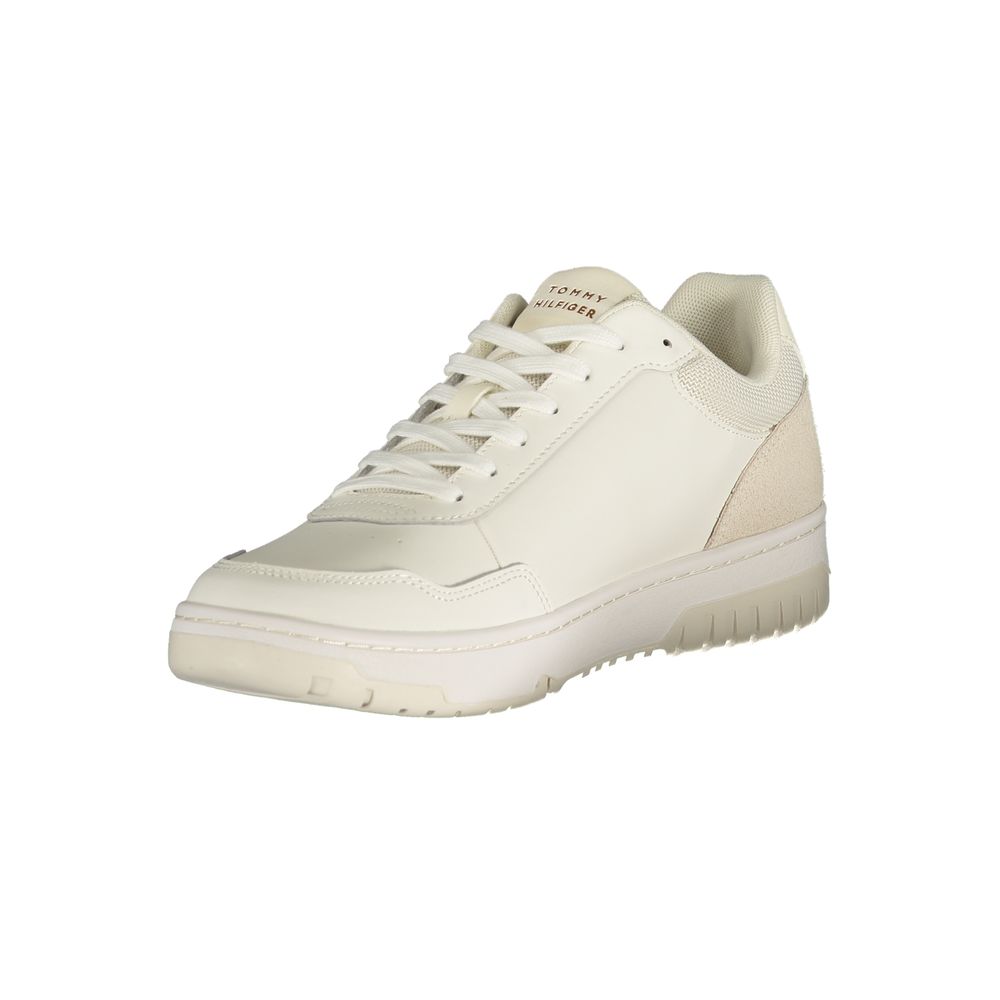 Tommy Hilfiger White Polyurethane Men's Sneaker - Image 3