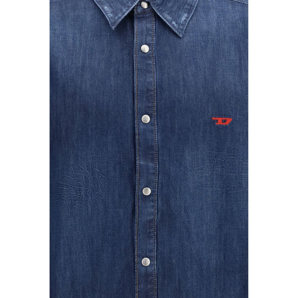 Diesel Blue Denim Shirt - Image 3
