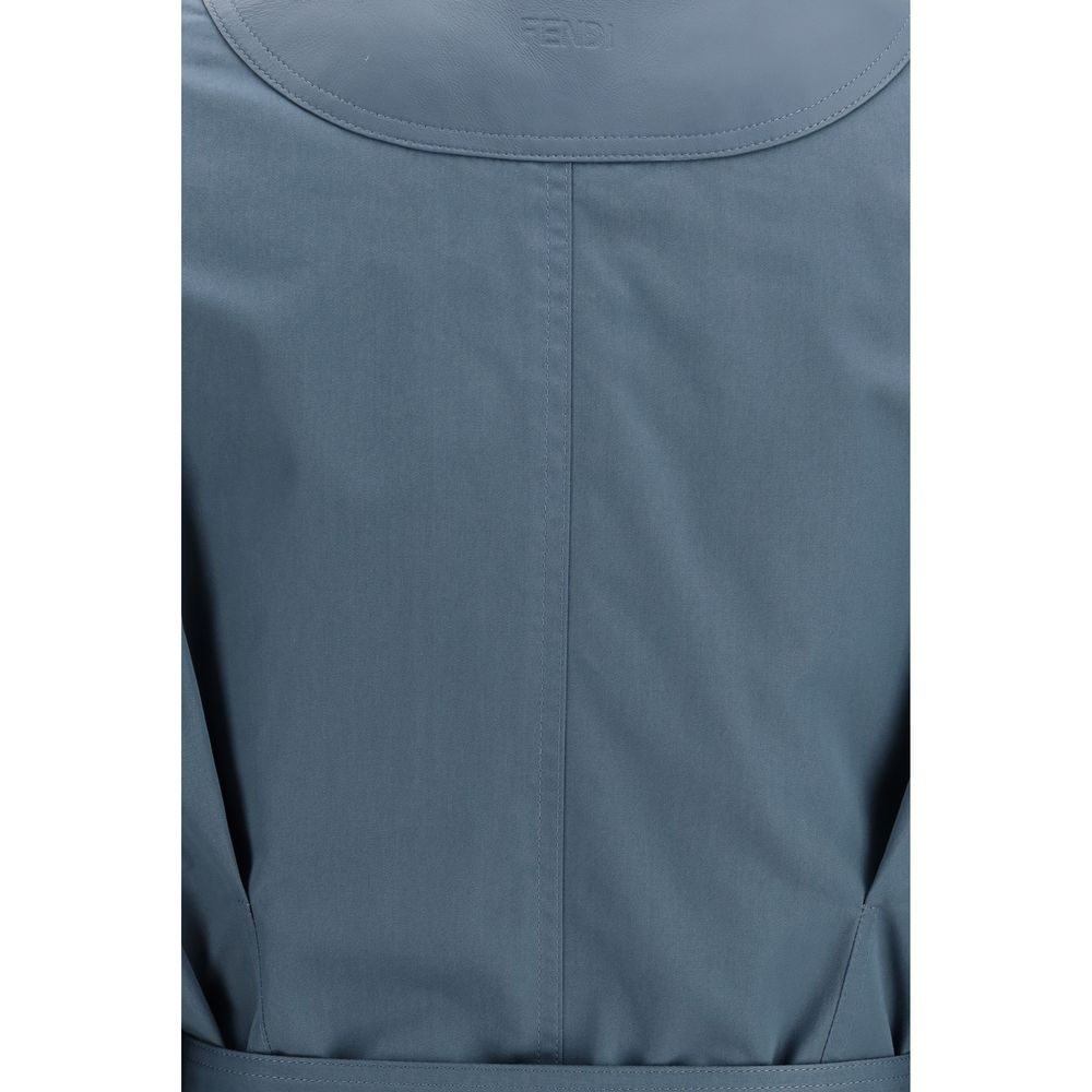 Fendi Blue Cotton Coat - Image 3
