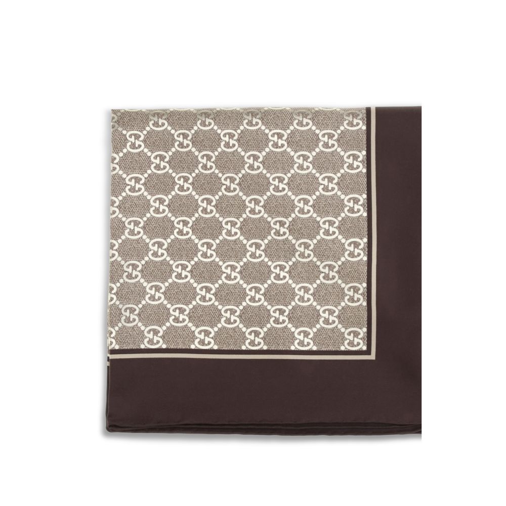 Gucci Beige Silk Scarf - Image 3