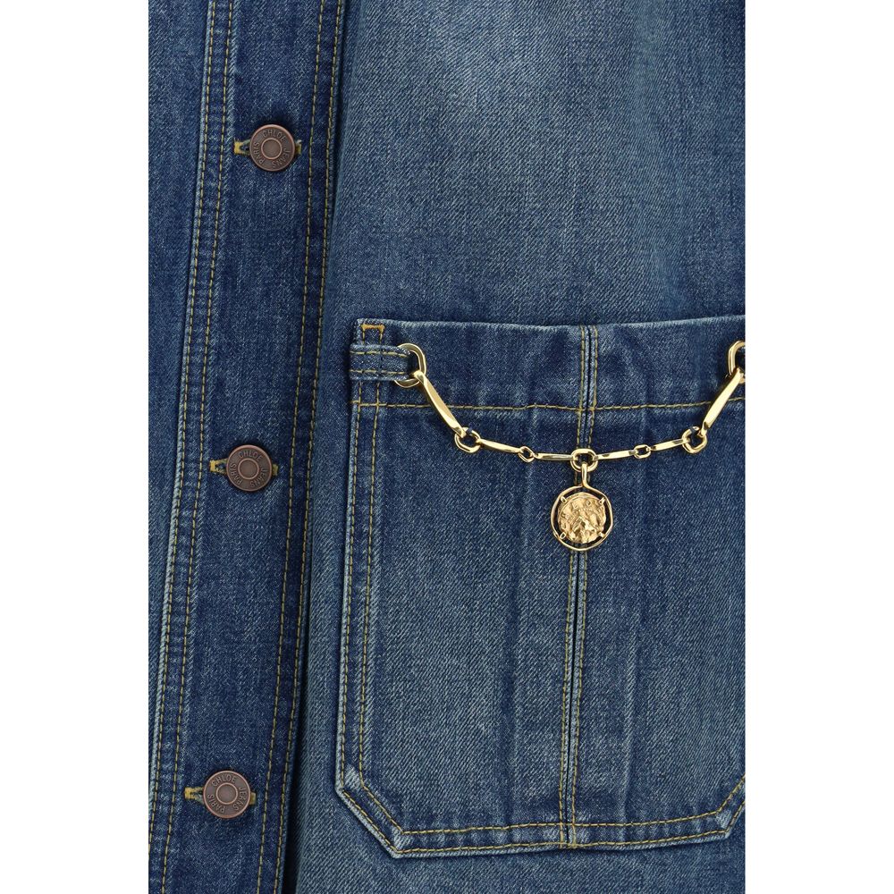 ChloƩ Blue Cotton Denim Jacket - Image 3