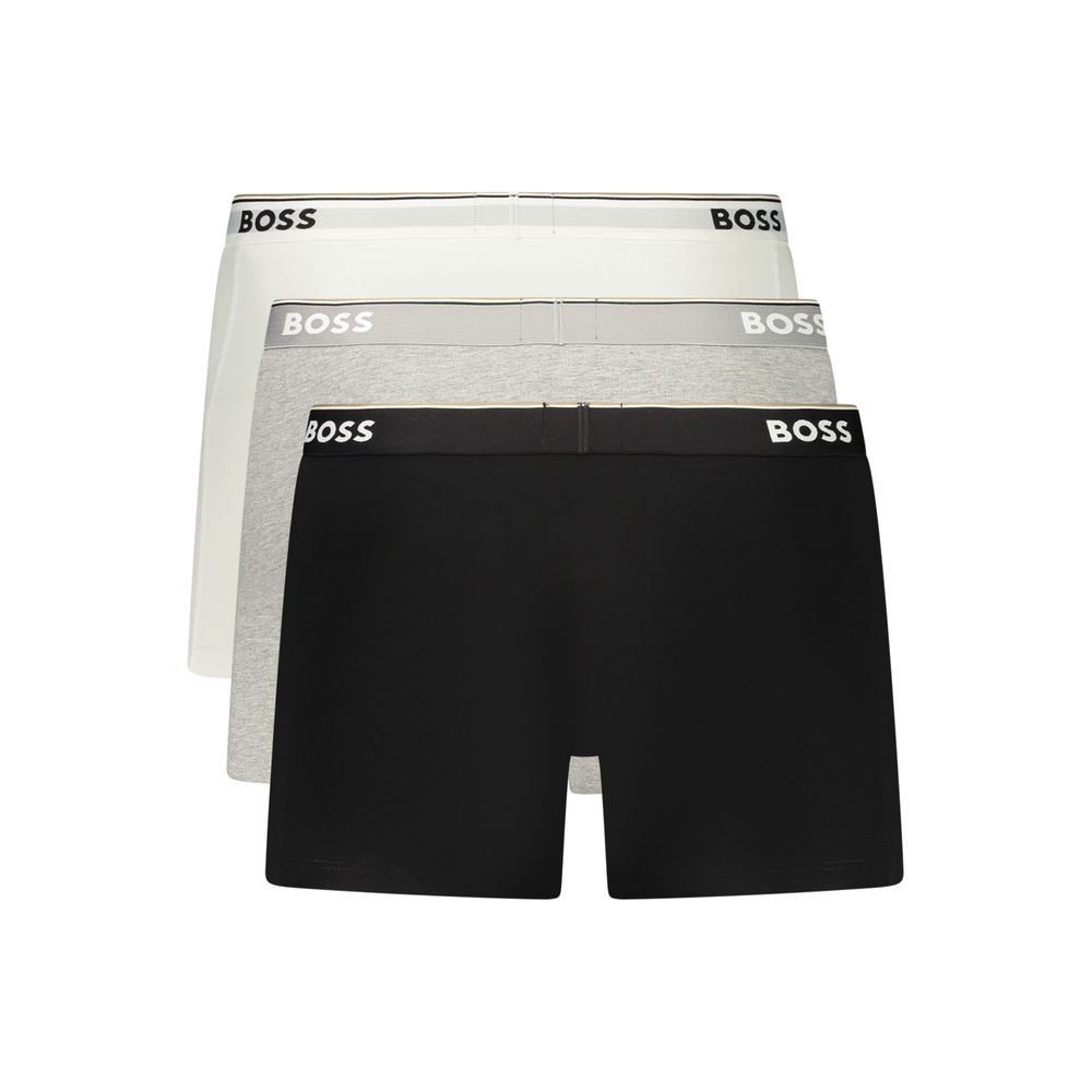 Hugo Boss Grey Cotton Men's Boxer Short - Image 2