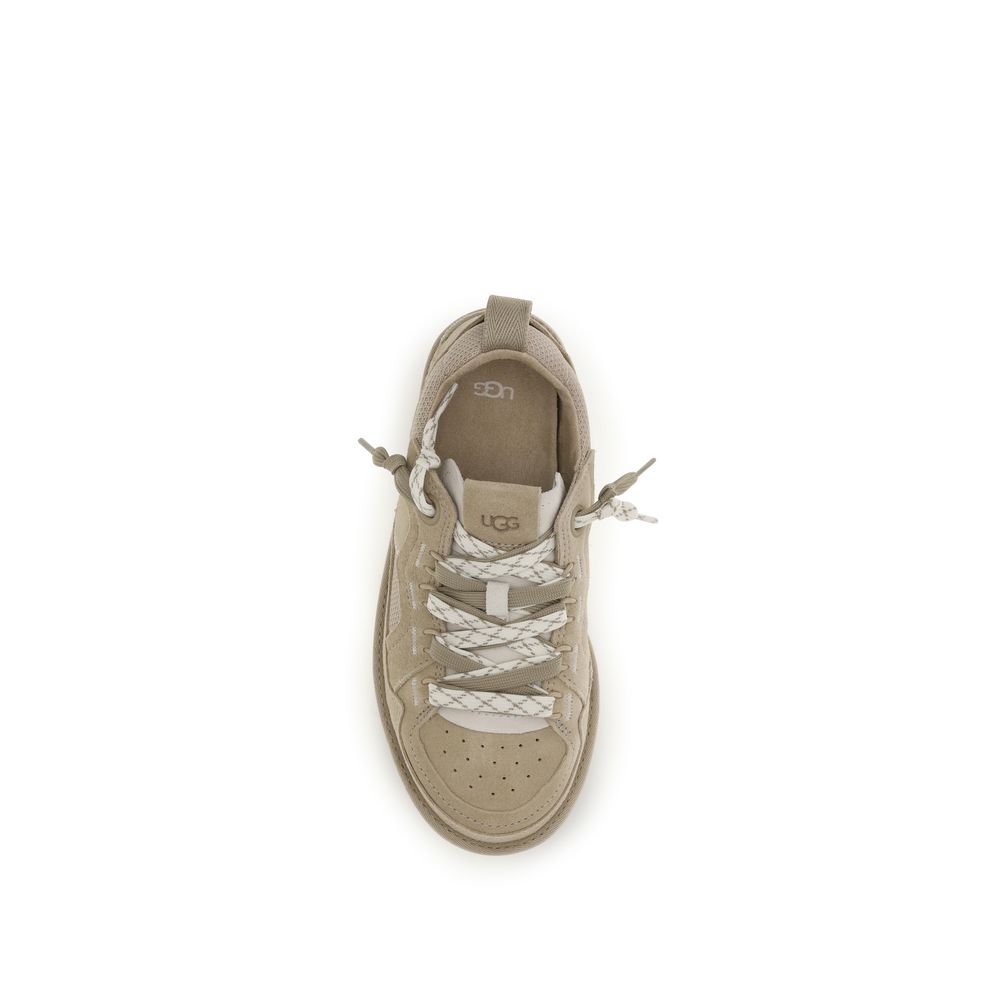 UGG Beige Calf Leather Bos Taurus Sneakers - Image 4