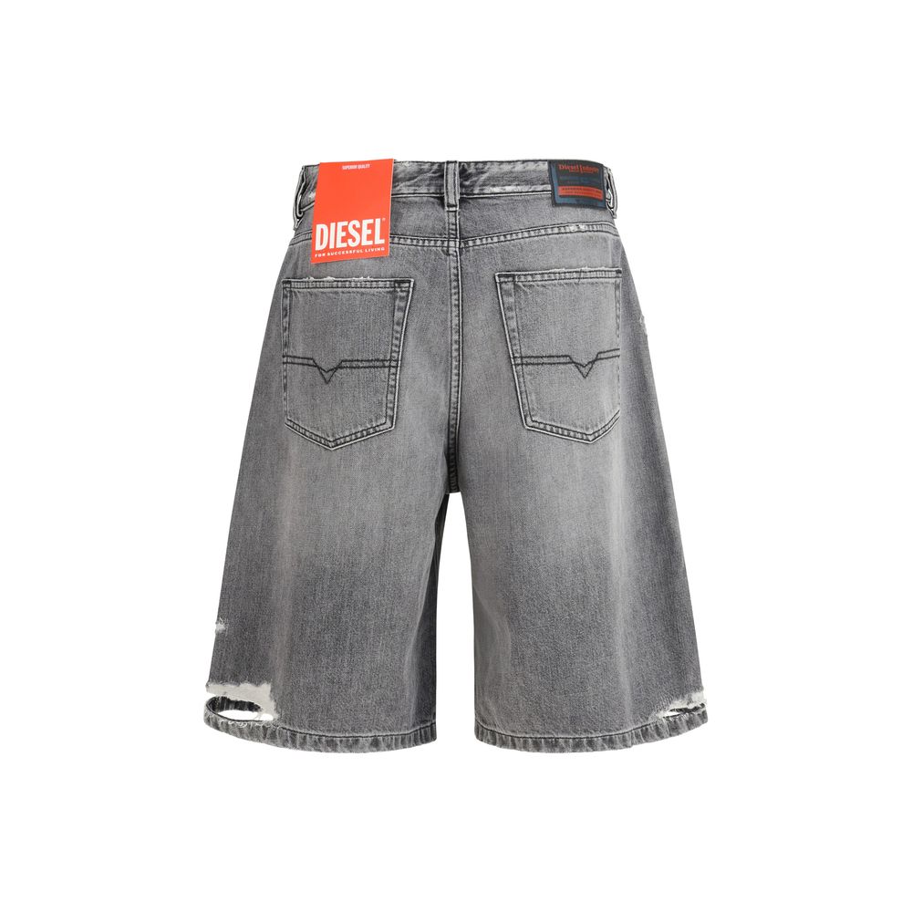 Diesel Gray Cotton Bermuda Shorts - Image 2