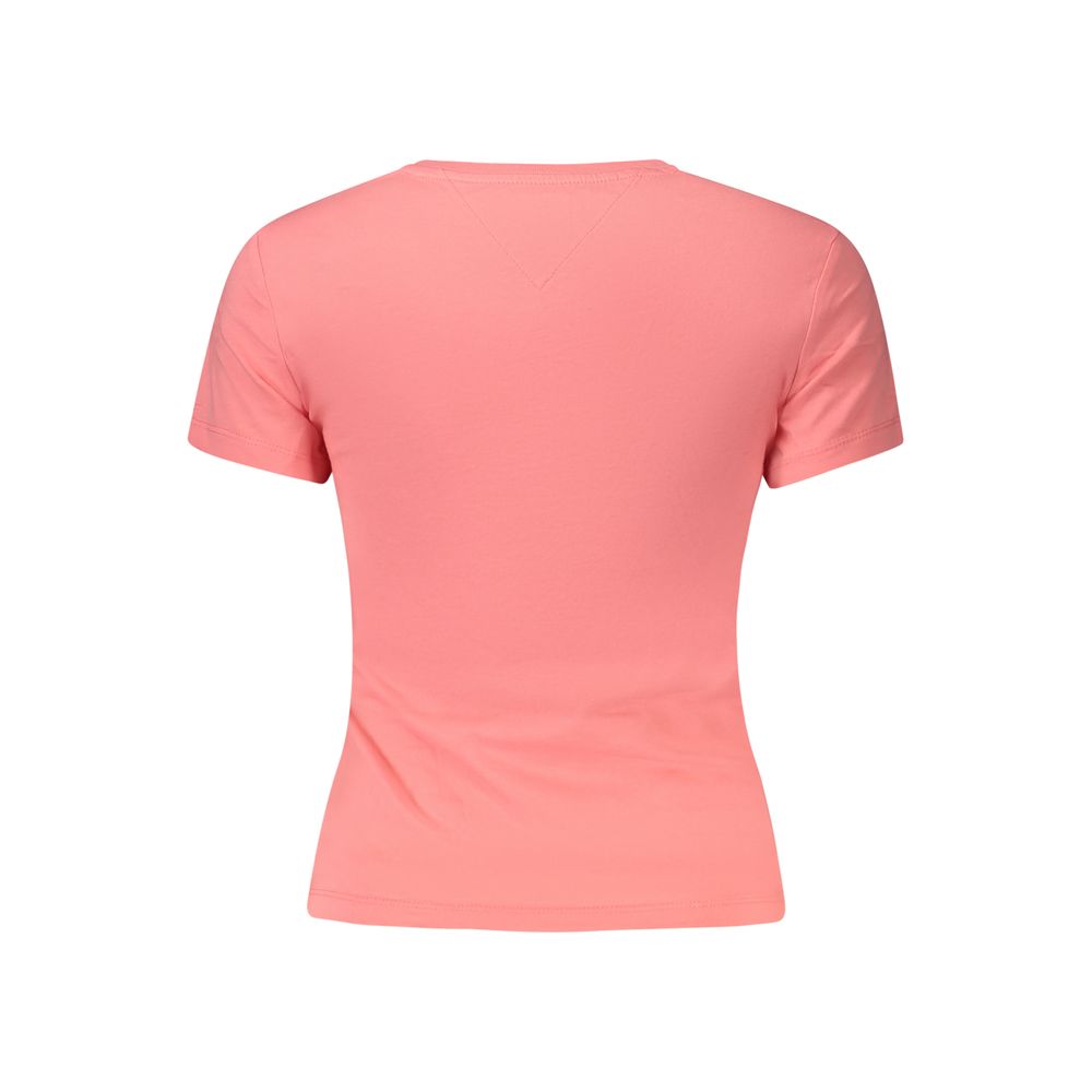 Tommy Hilfiger Pink Cotton Women's T-Shirt - Image 2
