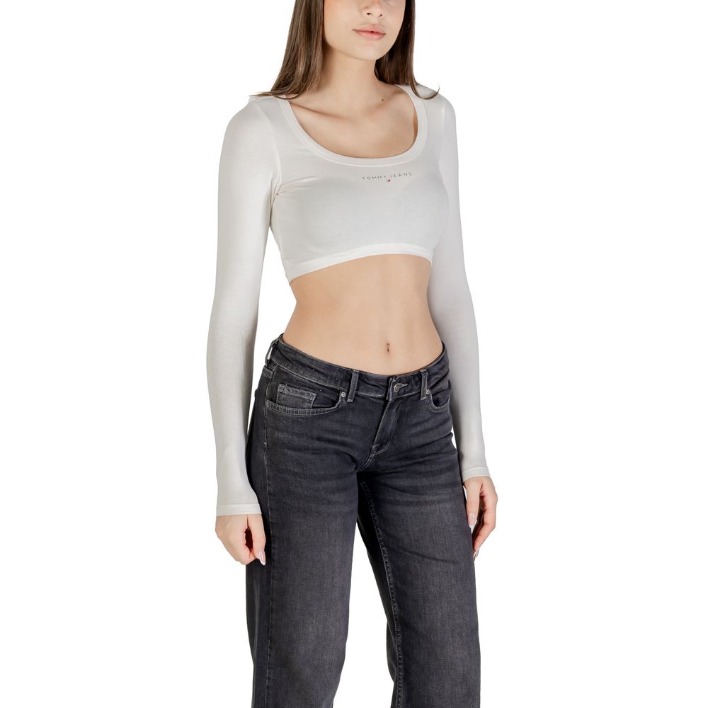 Tommy Hilfiger Jeans White Recycled Cotton Sportswear - Image 3