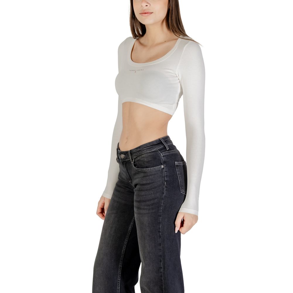 Tommy Hilfiger Jeans White Recycled Cotton Sportswear - Image 4