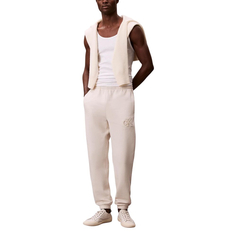 Calvin Klein Jeans Beige Cotton Joggers (Workout Pants) - Image 4