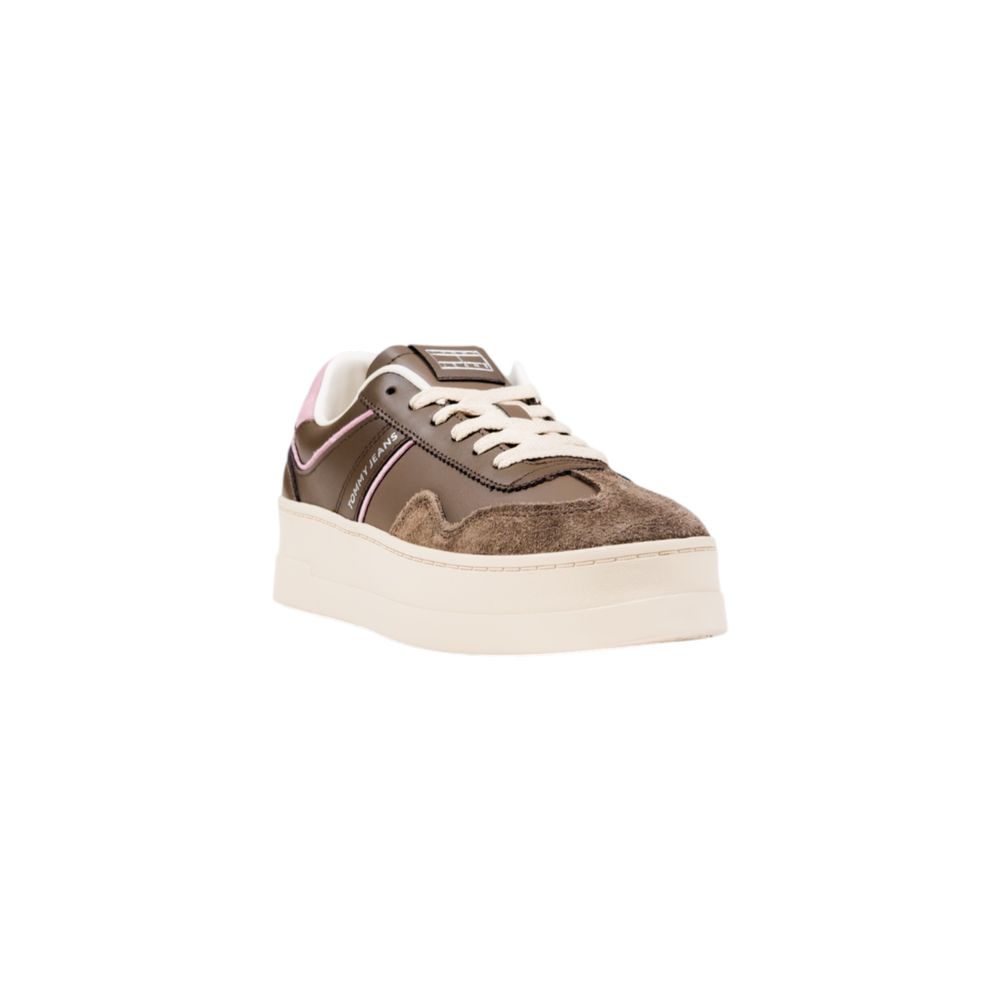 Tommy Hilfiger Jeans Brown Artificial Leather Sneakers - Image 2