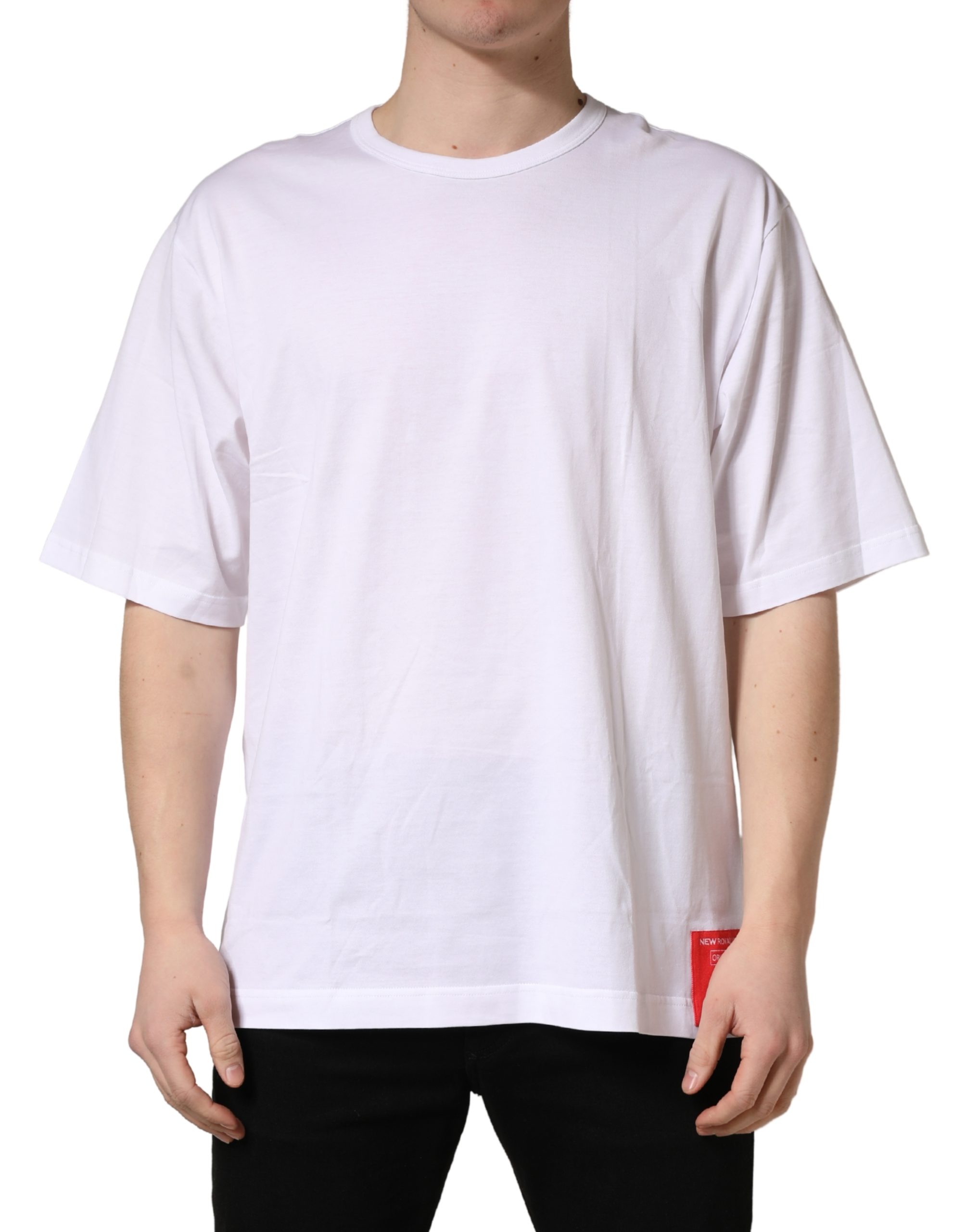 Dolce & Gabbana White Cotton Short Sleeves Crew Neck T-shirt - Image 2