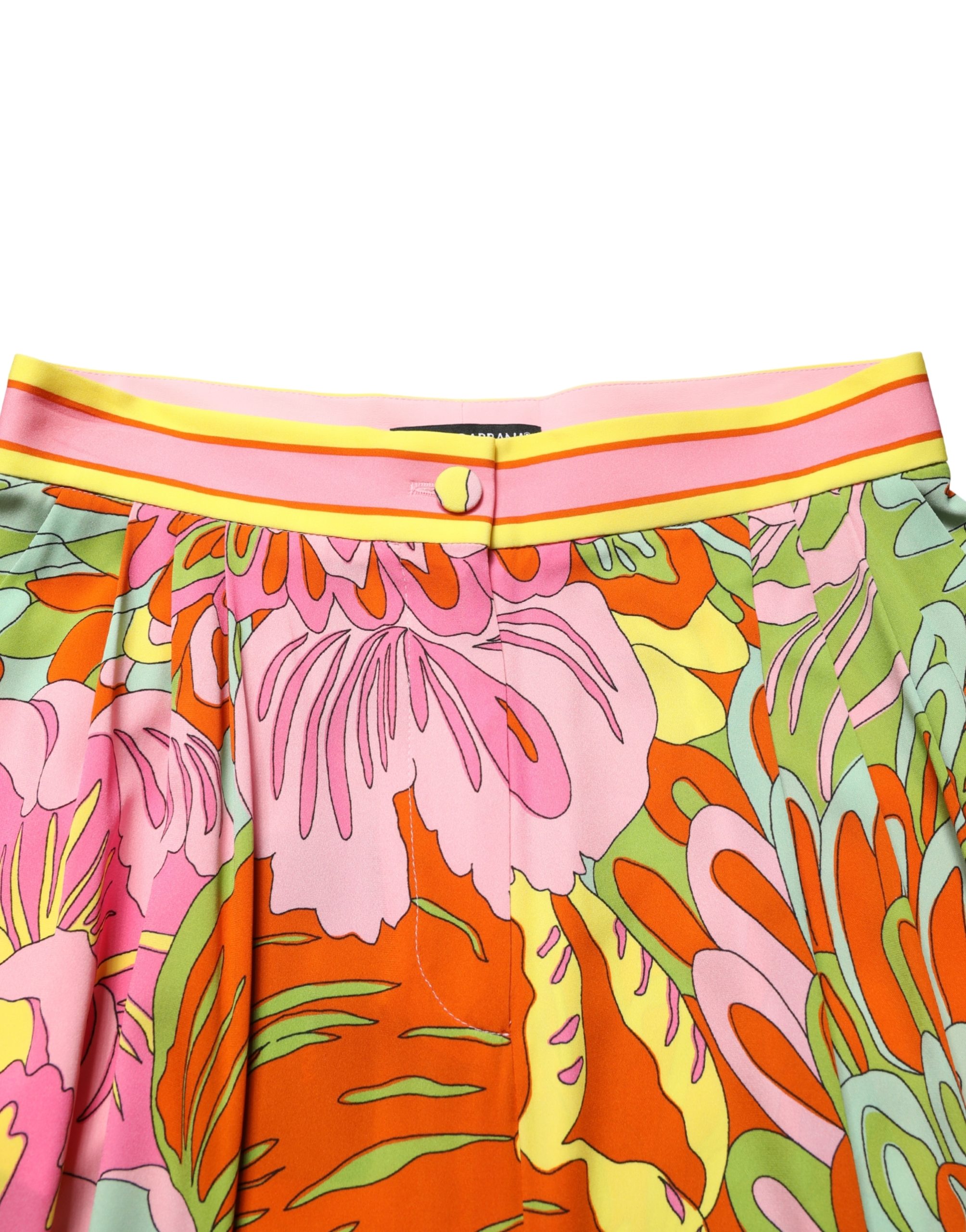 Dolce & Gabbana Multicolor FloralPrint Cropped Trouser Pants - Image 5