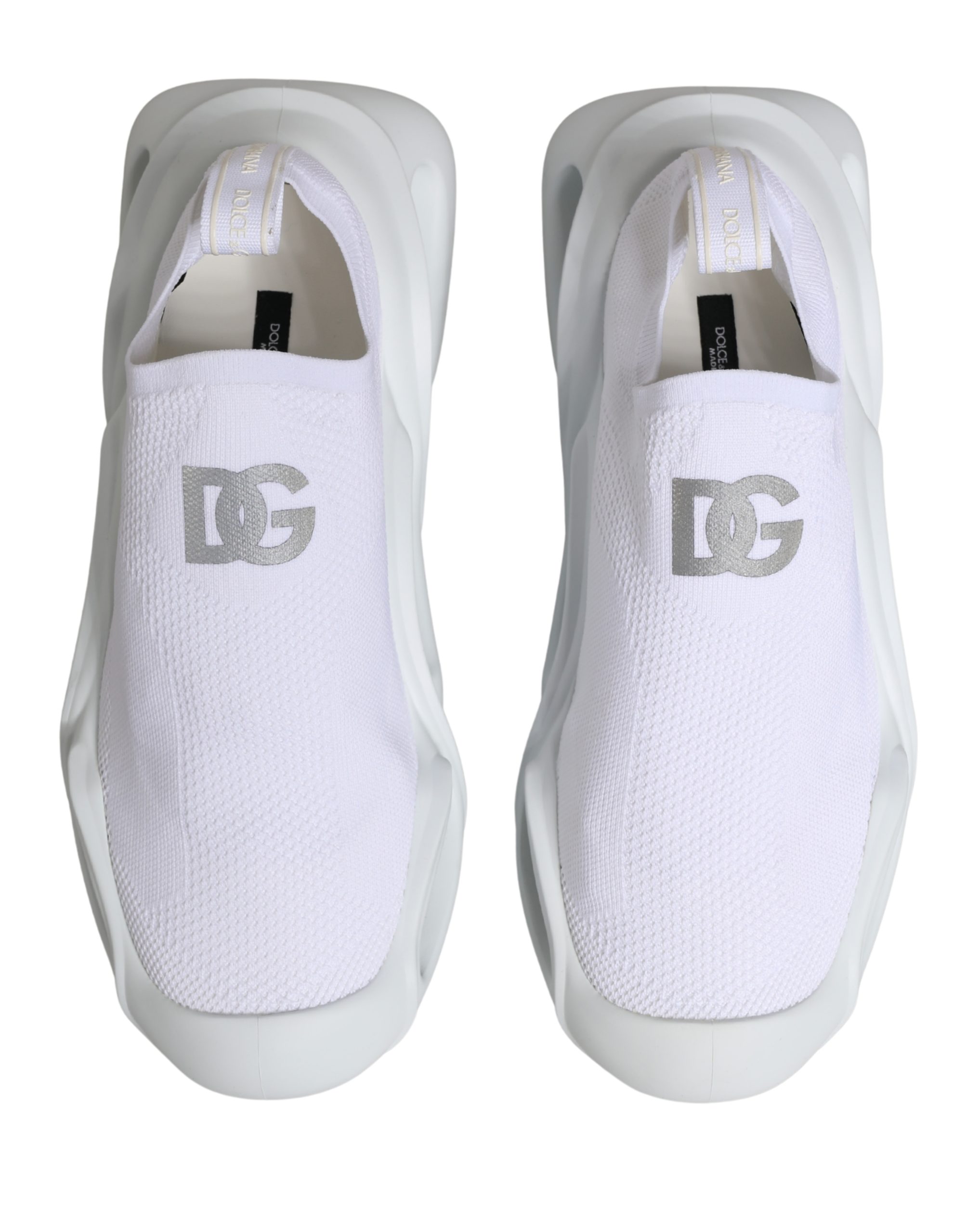 Dolce & Gabbana White Slip On Wave Low Top Sneakers Shoes - Image 4