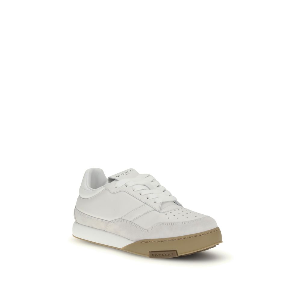 Givenchy White Calf Leather Bos Taurus Chunky Sneakers - Image 2
