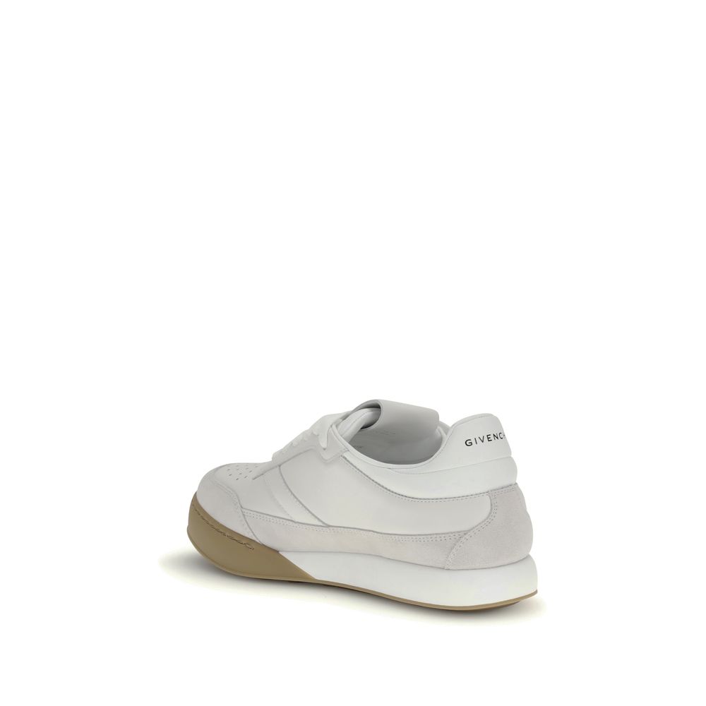 Givenchy White Calf Leather Bos Taurus Chunky Sneakers - Image 3
