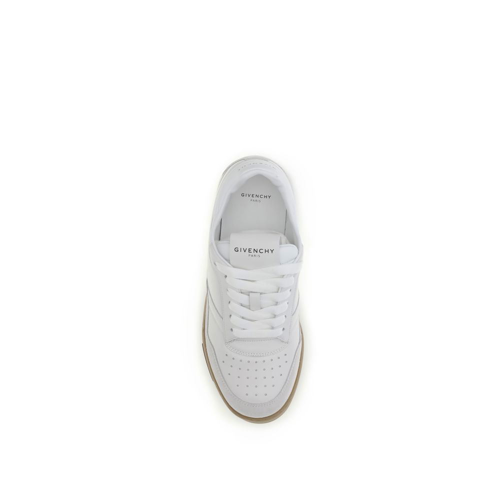 Givenchy White Calf Leather Bos Taurus Chunky Sneakers - Image 4