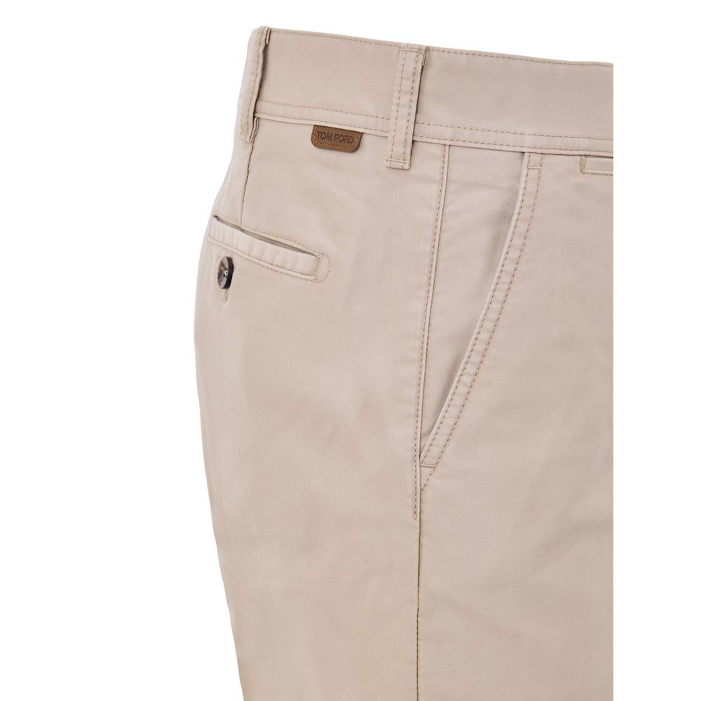 Tom Ford Beige Cotton Chino Pants - Image 3