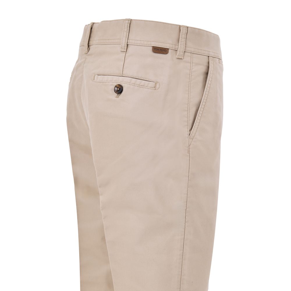 Tom Ford Beige Cotton Chino Pants - Image 4