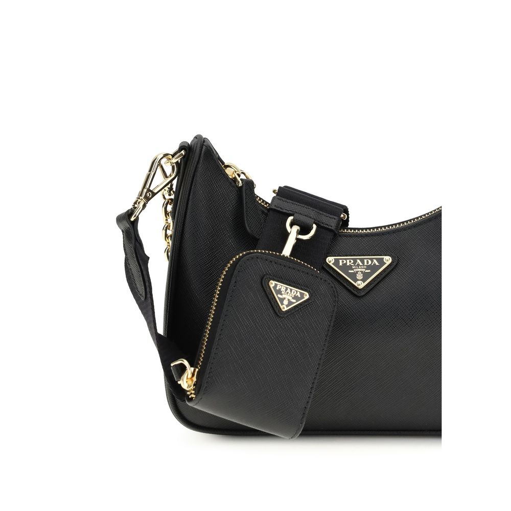 Prada Black Calf Leather Bos Taurus Shoulder Bag - Image 4