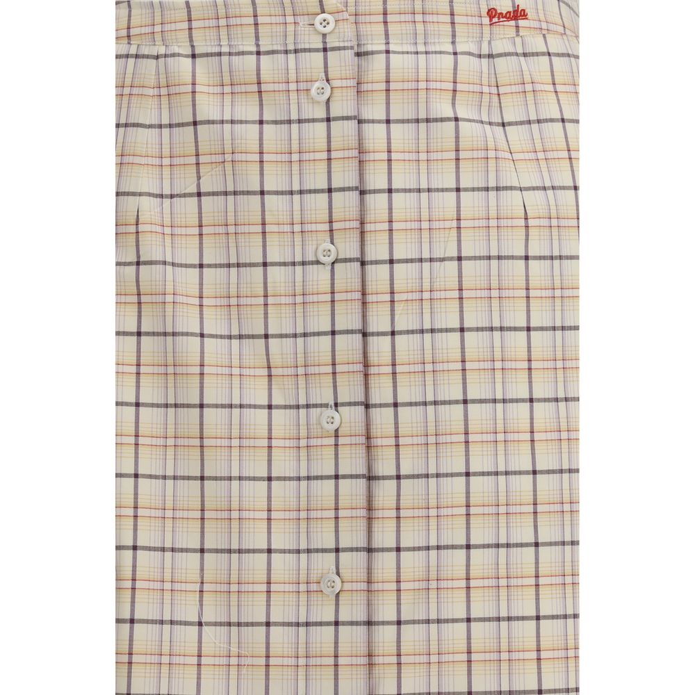 Prada Multicolor Cotton Midi Skirt - Image 3