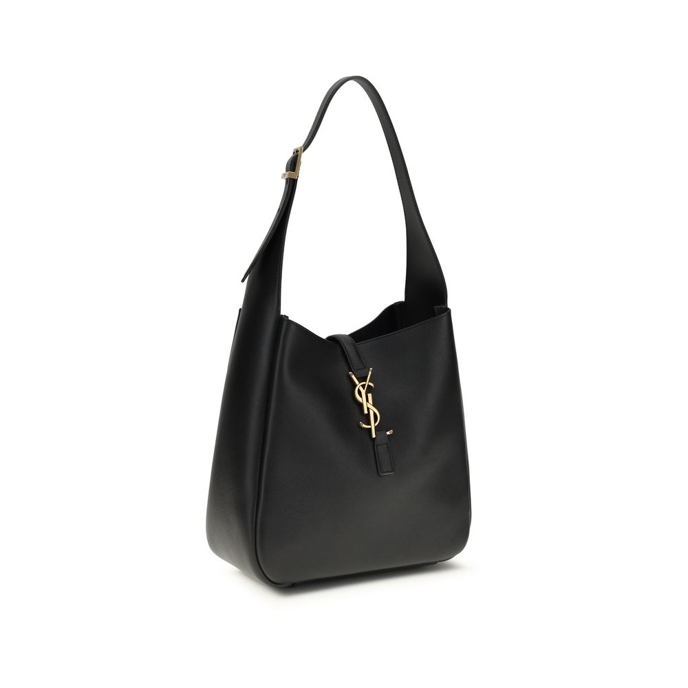 Saint Laurent Black Calf Leather Bos Taurus Shoulder Bag - Image 2