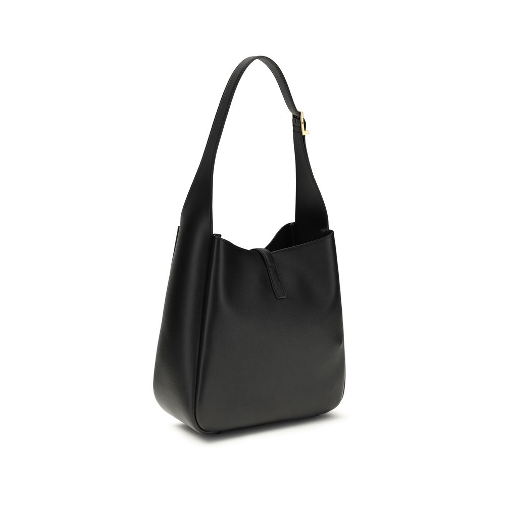 Saint Laurent Black Calf Leather Bos Taurus Shoulder Bag - Image 3