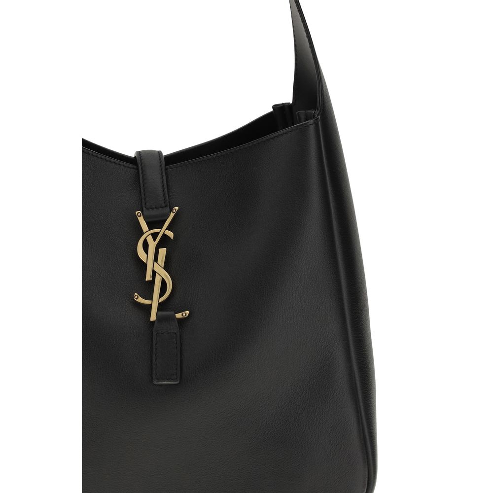 Saint Laurent Black Calf Leather Bos Taurus Shoulder Bag - Image 4